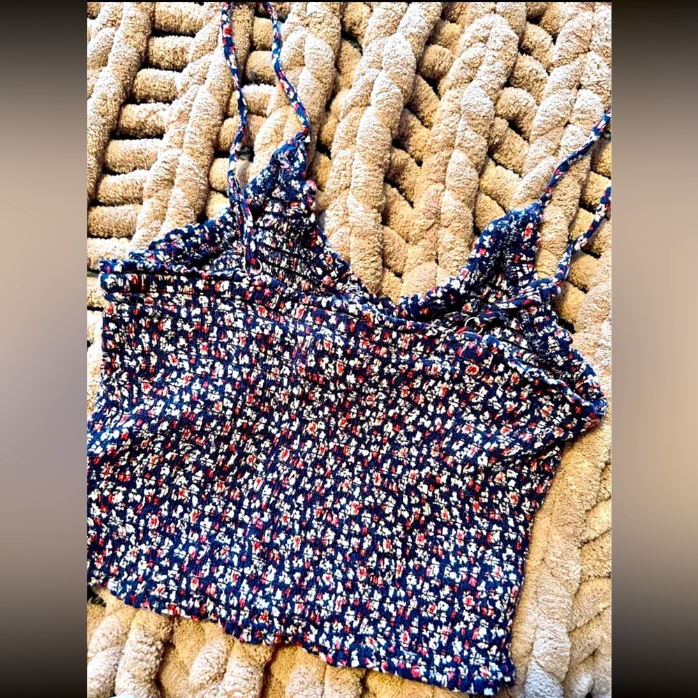 Hollister smocked crop top